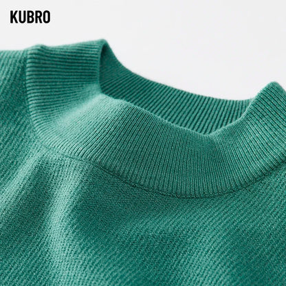 KUBRO Sweater Men Casual High Quality Cotton Pullover Knitted Sweaters Male 2023 Winter Fashion Brand Men‘s Pullover Sweaters