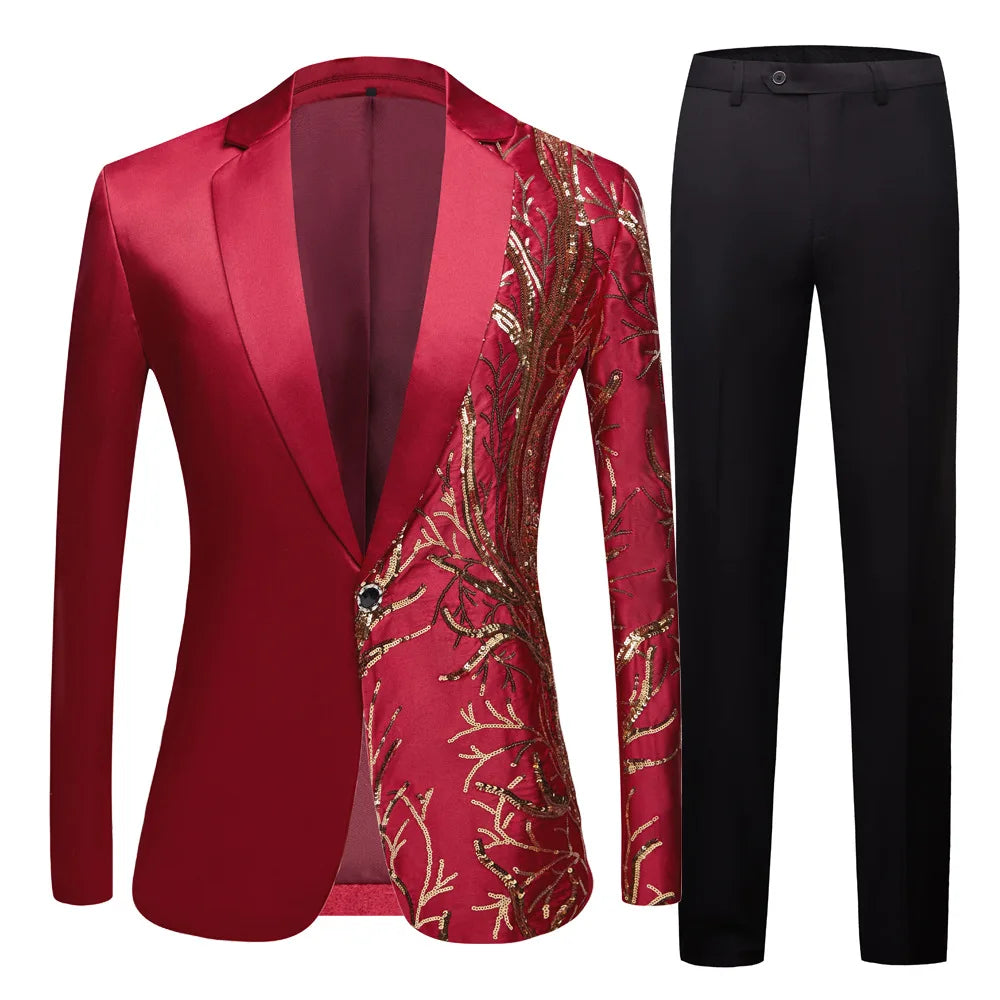 #MY-39#Fashion men's two-piece party and wedding suit