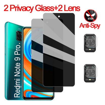 Privacy Glass For Xiaomi Redmi Note 9 Pro Privacy Screen Protector For Redmi Note 9 Pro pelicula privacy Redmi Note 9 10 11 Pro Anti Peeping Film Redmi Note 12 Pro 5G accessories