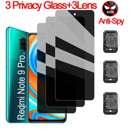 Privacy Glass For Xiaomi Redmi Note 9 Pro Privacy Screen Protector For Redmi Note 9 Pro pelicula privacy Redmi Note 9 10 11 Pro Anti Peeping Film Redmi Note 12 Pro 5G accessories