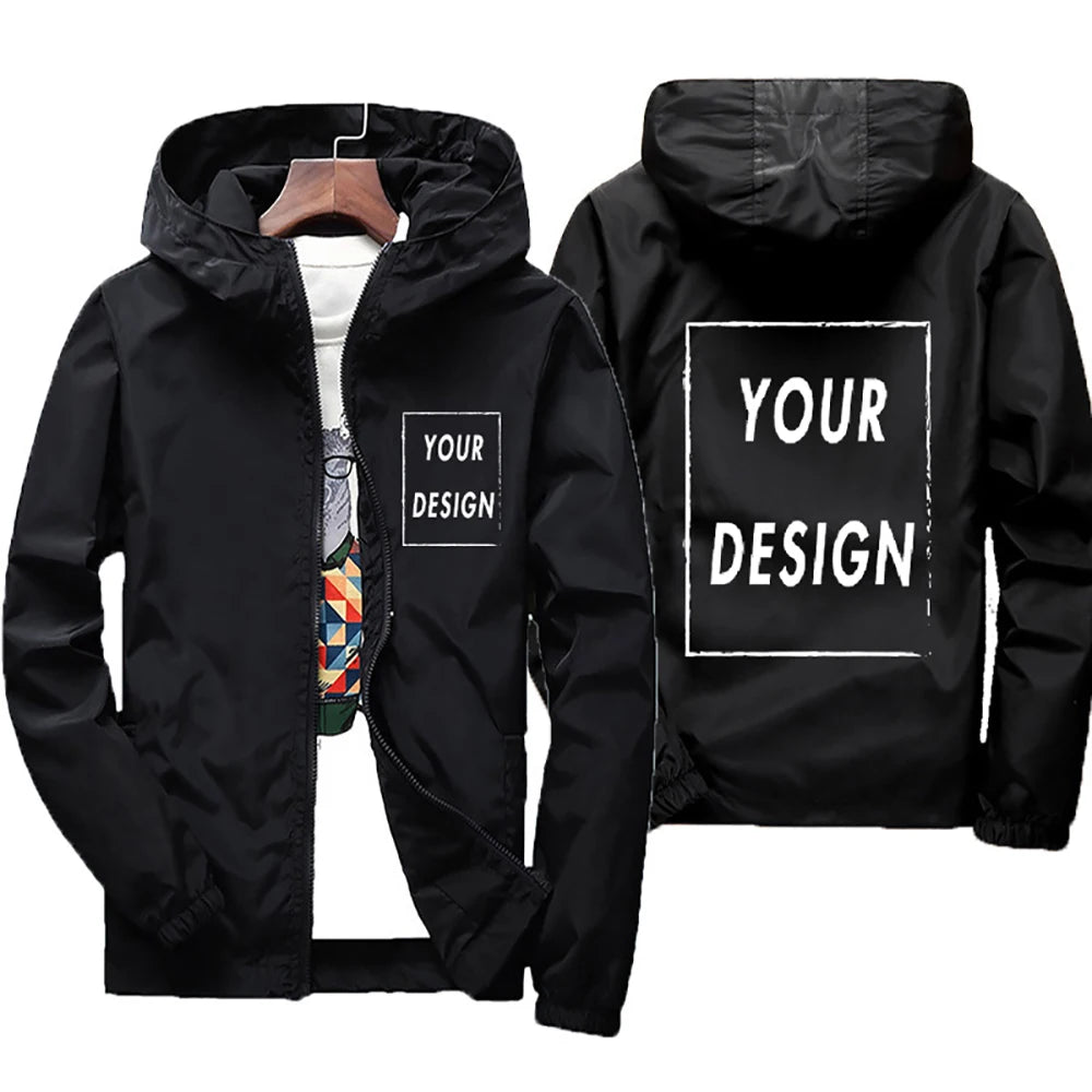 Custom Brand Logo Autumn Jacket Men Waterproof Warm Windbreaker Casual Clothing Big Size 6Xl Men Green Black Red Jacket Outdoor