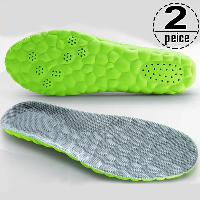 4D Latex Sport Insoles Soft High Elasticity Shoe Pads Orthotic Breathable Deodorant Shock Absorption Cushion Arch Support Insole