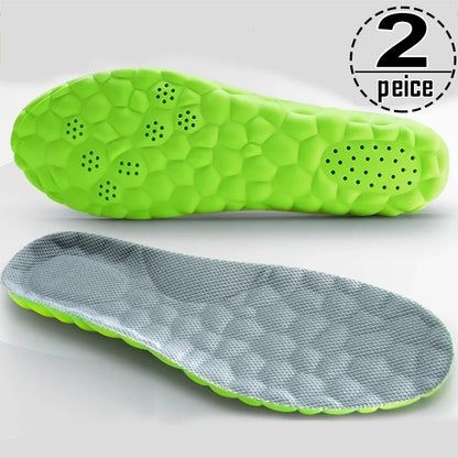 4D Latex Sport Insoles Soft High Elasticity Shoe Pads Orthotic Breathable Deodorant Shock Absorption Cushion Arch Support Insole