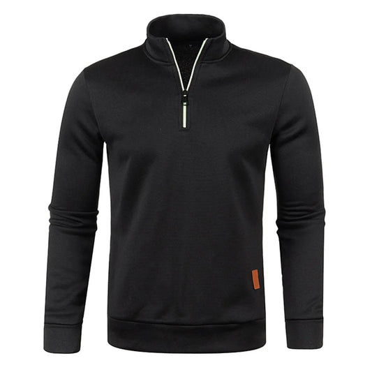 Men Sweatshirts Spring Thicker Pullover Half Zipper Pullovemn Solid Color Turtleneck Swear for Male Hoody Outdoor Sweatshir Autu