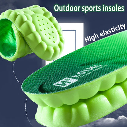 4D Massage Insole Soft comforts breathable insoles elastic shock-absorbing sole men sneakers Outdoor sports running insoles1Pair