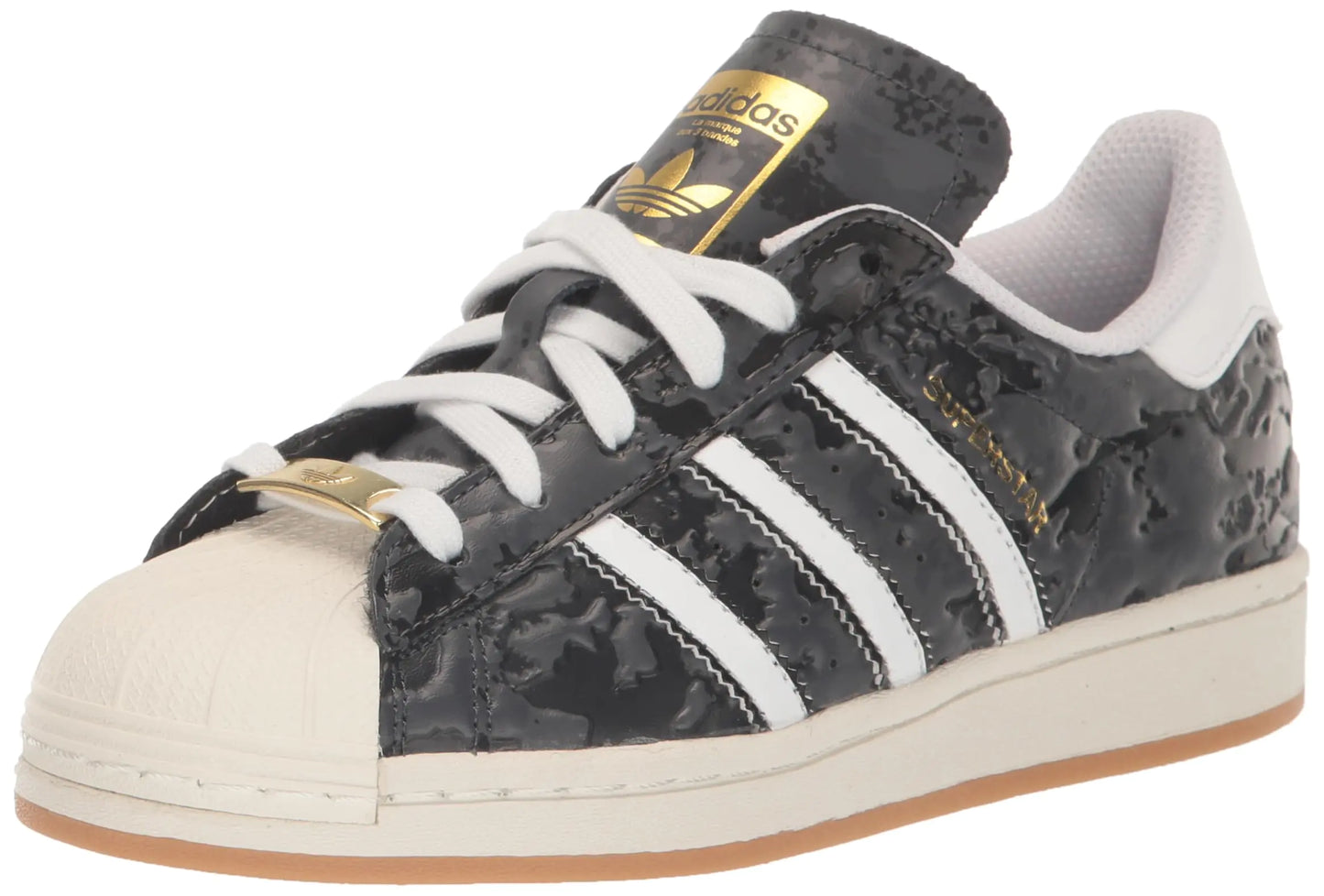 adidas Originals Superstar Sneaker pour Hommes Noir/Blanc/Blanc cassé 4.5